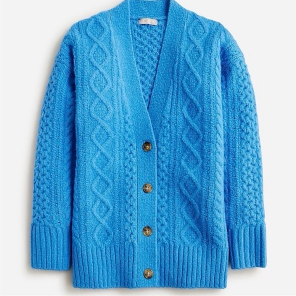 J Crew Cardigan! NWT. Gorgeous blue color. Size M